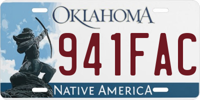 OK license plate 941FAC