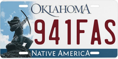OK license plate 941FAS