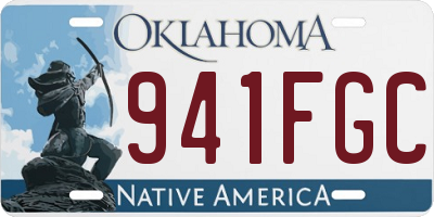 OK license plate 941FGC