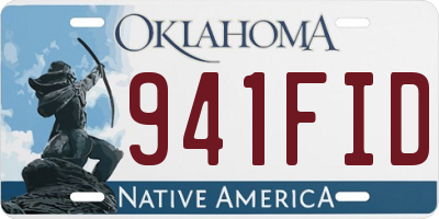 OK license plate 941FID