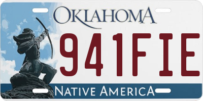 OK license plate 941FIE