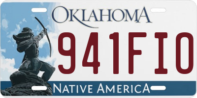 OK license plate 941FIO
