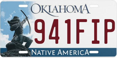 OK license plate 941FIP