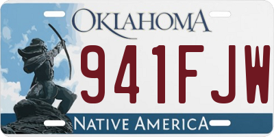 OK license plate 941FJW