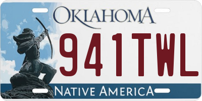 OK license plate 941TWL