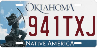 OK license plate 941TXJ