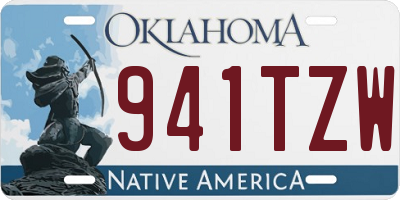 OK license plate 941TZW