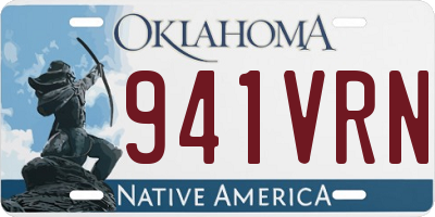 OK license plate 941VRN