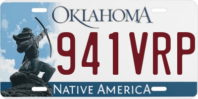 OK license plate 941VRP