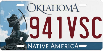 OK license plate 941VSC