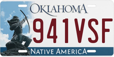 OK license plate 941VSF