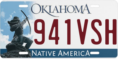 OK license plate 941VSH