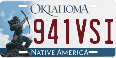 OK license plate 941VSI