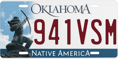 OK license plate 941VSM