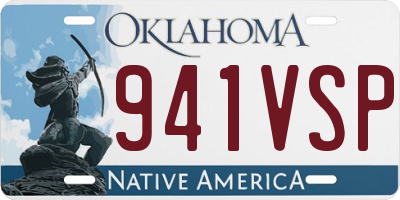 OK license plate 941VSP