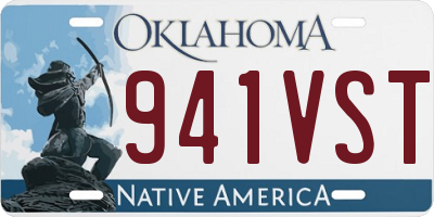 OK license plate 941VST
