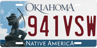 OK license plate 941VSW