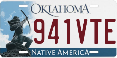 OK license plate 941VTE