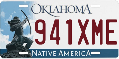 OK license plate 941XME