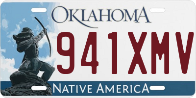 OK license plate 941XMV