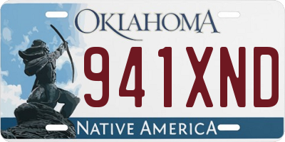 OK license plate 941XND