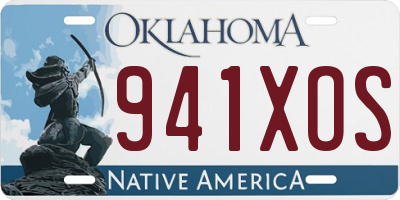 OK license plate 941XOS