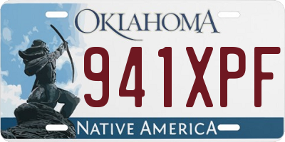 OK license plate 941XPF