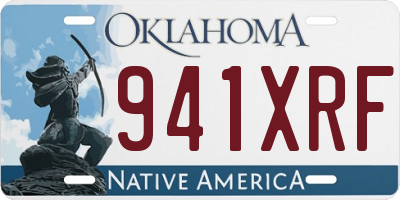 OK license plate 941XRF