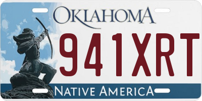 OK license plate 941XRT