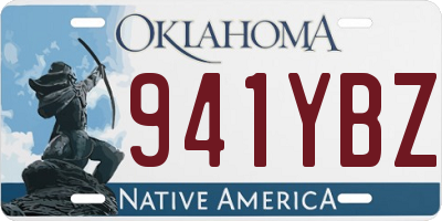 OK license plate 941YBZ
