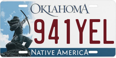 OK license plate 941YEL