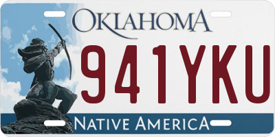 OK license plate 941YKU
