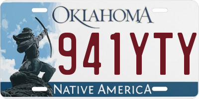 OK license plate 941YTY