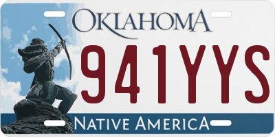 OK license plate 941YYS