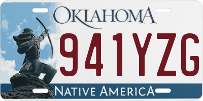 OK license plate 941YZG