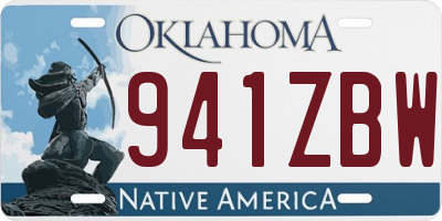 OK license plate 941ZBW