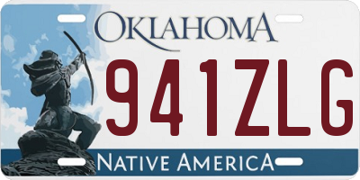 OK license plate 941ZLG