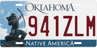 OK license plate 941ZLM