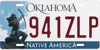 OK license plate 941ZLP