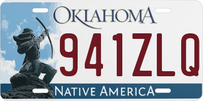 OK license plate 941ZLQ