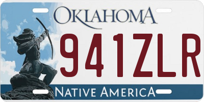 OK license plate 941ZLR