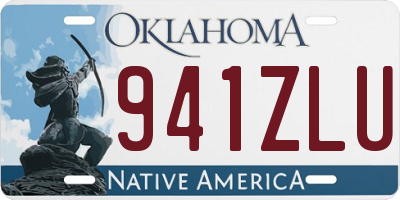OK license plate 941ZLU