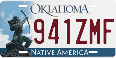 OK license plate 941ZMF