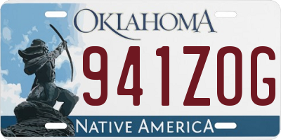 OK license plate 941ZOG