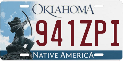 OK license plate 941ZPI