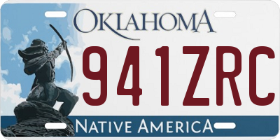 OK license plate 941ZRC
