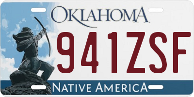 OK license plate 941ZSF