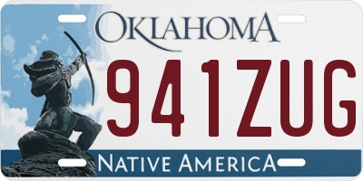 OK license plate 941ZUG