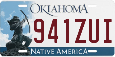 OK license plate 941ZUI