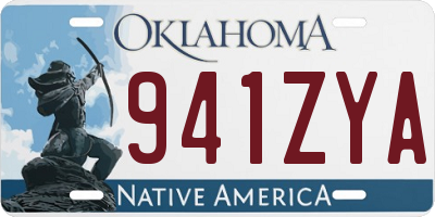 OK license plate 941ZYA